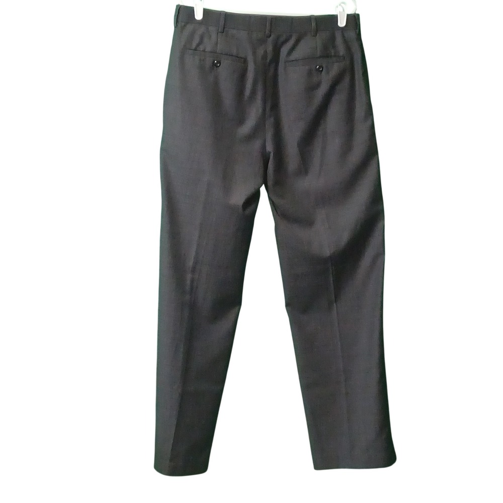 AXIST Mens Dress Pants 33x32 Charcoal Gray Flat Front Straight Leg‎ Trousers